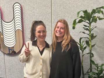 Kylie Wyatt (‘24) with Brittani Kagan (‘10), Portal A | 2023 